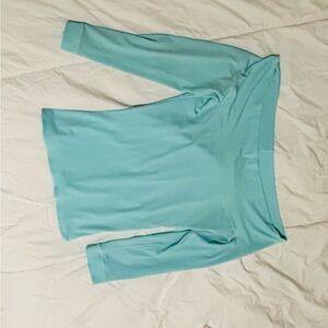 Women's Off-Shoulder Top - Light Blue